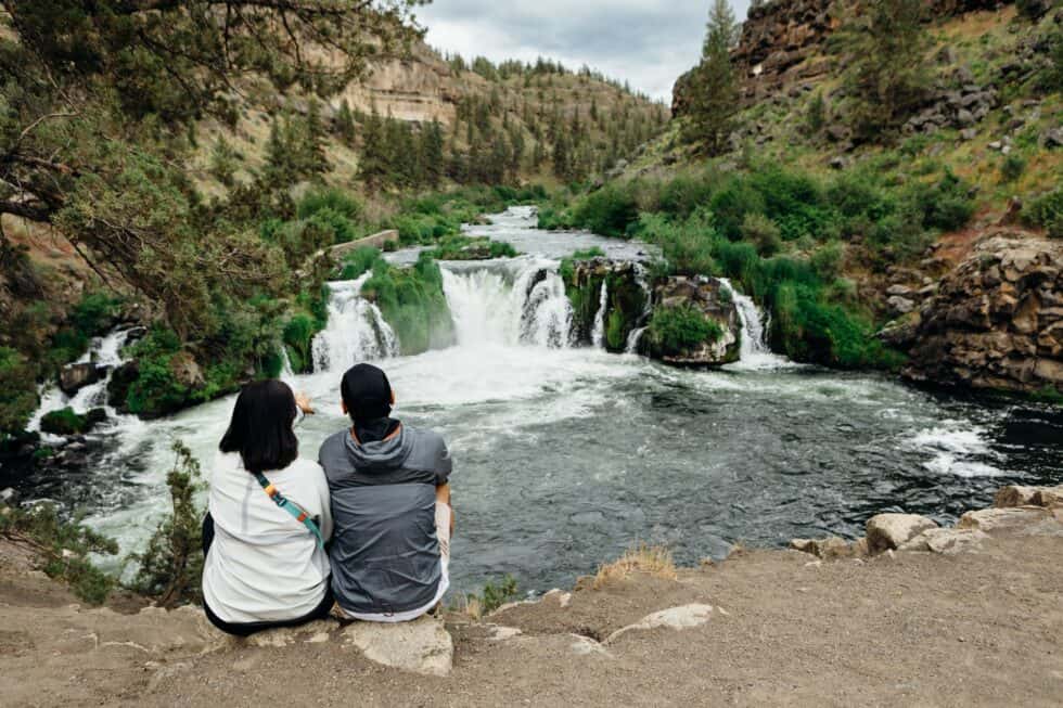 Spring at Steelhead Falls: a season of vibrant water flows and wildflower blooms.