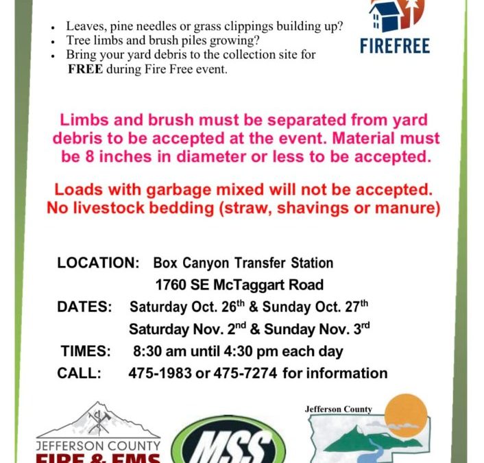 Fall Into Action: Participate in Madras’s Fire Free Community Clean-Up