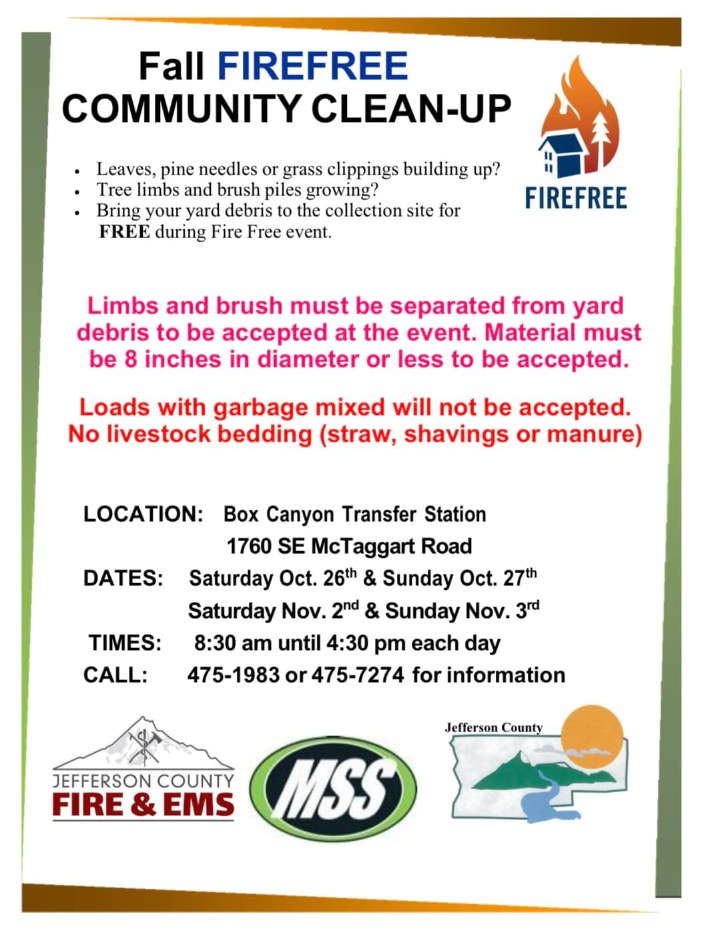 Fall Fire Free Community Clean-Up in Madras, OR